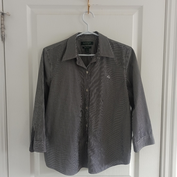 Blue Ralph Lauren Petite Noniron 100% Cotton Shirt - Picture 2 of 4